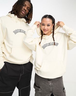 Dickies west vale hoodie with embroidered logo in off white