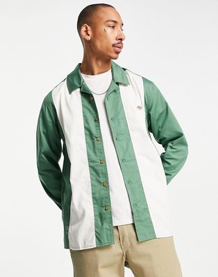 Dickies Westover shirt with stripe detail in light green