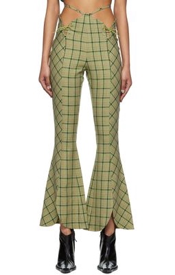 DIDU Green Polyester Trousers