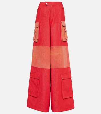 Didu High-rise wide-leg cotton pants