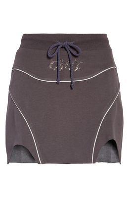 DIDU Patchwork Sporty Miniskirt in Grey