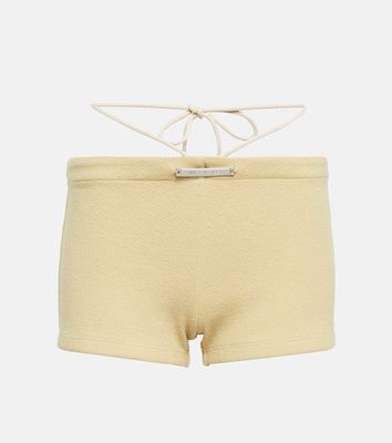 Didu Tie-detail fleece shorts