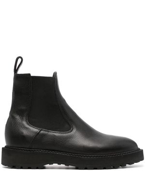 Diemme almond-toe leather boots - Black