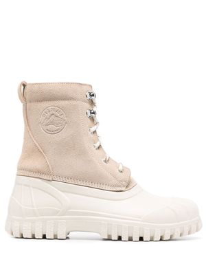 Diemme panelled chunky lace-up boots - Neutrals