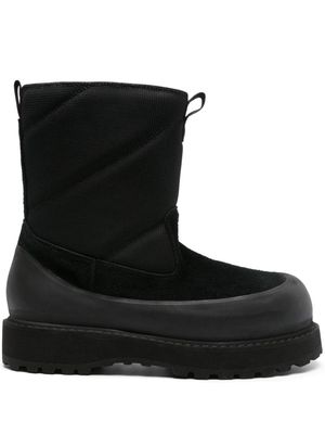 Diemme panelled chunky suede boots - Black
