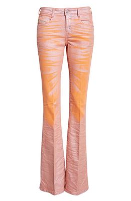 DIESEL 1969 D-Ebbey Low Waist Coated Flare Jeans in Pink