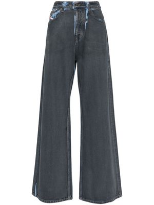 Diesel 1996 D-SIRE-S1 low-rise distressed wide-leg jeans - Grey