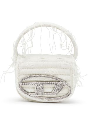 Diesel 1DR XS distressed-effect mini bag - White