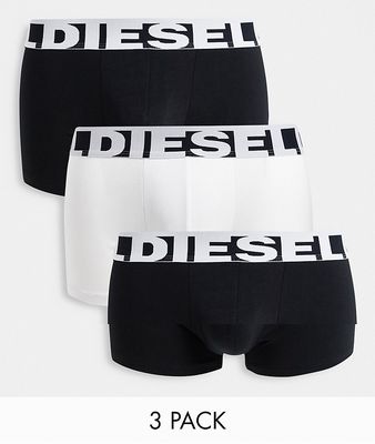 Diesel 3 pack trunks in black/white