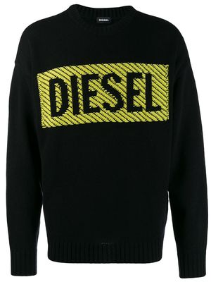 Diesel 3D logo print jumper - Black