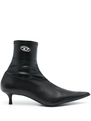 Diesel 50mm leather ankle boots - Black