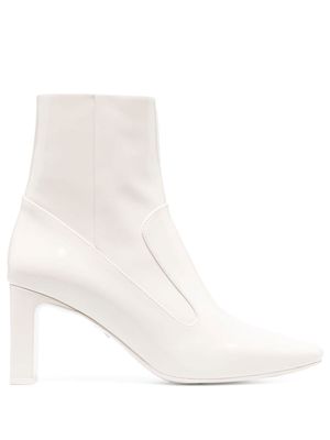 Diesel 80mm patent-leather boots - White