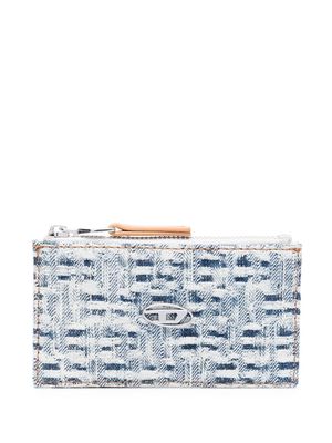 Diesel abstract-print leather wallet - Blue