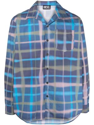 Diesel abstract-print shirt - Blue