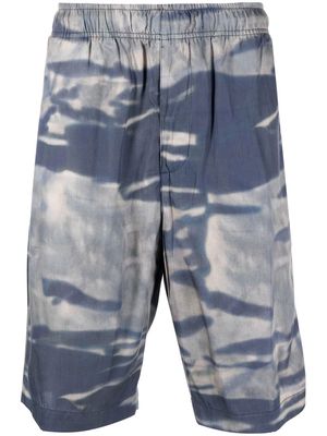 Diesel abstract-print shorts - Blue