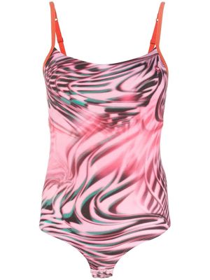 Diesel abstract-print vest top - Pink