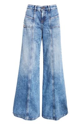 DIESEL Akii Wide Leg Jeans in Denim