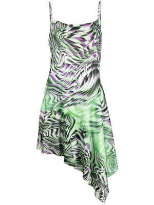 Diesel all-over graphic-print cami dress - Green