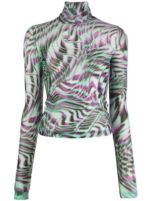 Diesel all-over graphic-print top - Green