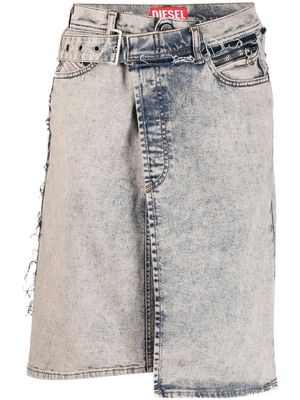 Diesel asymmetric knee-length denim skirt - Blue