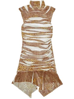Diesel asymmetric pleated dress - Green