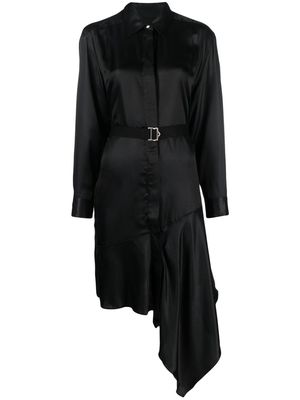 Diesel asymmetrical belted shirtdress - Black