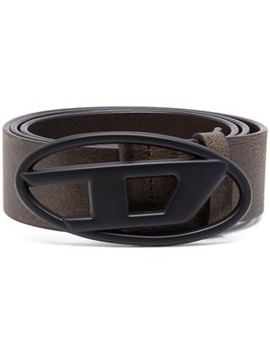 Diesel B-1DR Oval D leather belt - Brown