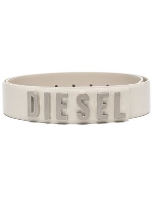 Diesel B-Letters B leather belt - Neutrals