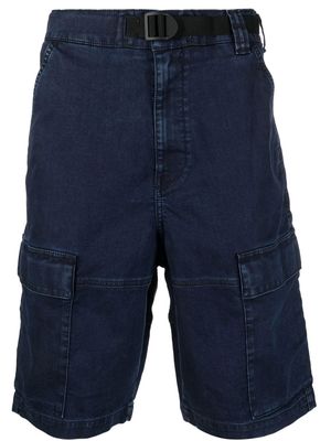 Diesel belted denim cargo shorts - Blue
