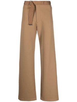 Diesel belted straight-leg trousers - Brown