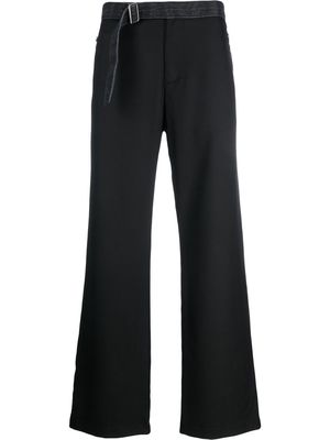 Diesel belted-waist straight-leg trousers - Black