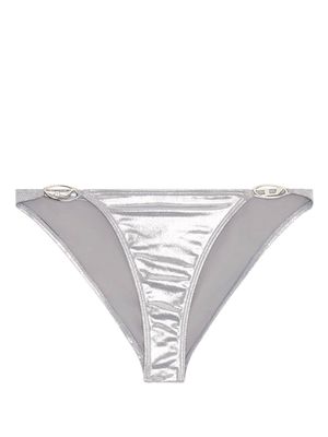 Diesel Bfpn-Irina-O metallic-effect bikini bottoms - Silver