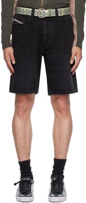 Diesel Black Regular Denim Shorts