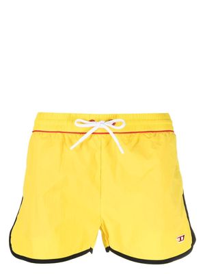 Diesel Bmbx-Jesper contrast-trim swim shorts - Yellow
