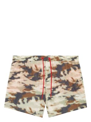 Diesel Bmbx-Nico camouflage-print swim shorts - Brown