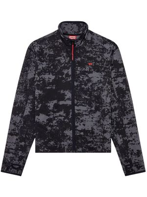 Diesel Byron abstract-pattern print jacket - Black