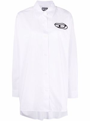 Diesel C-Bruce-A logo-embroidered shirt - White