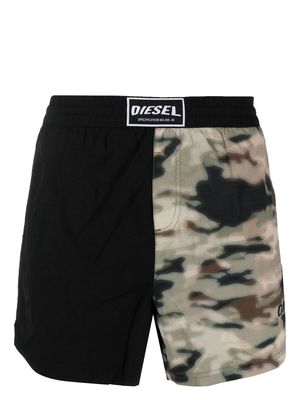 Diesel camouflage-print swim shorts - Black
