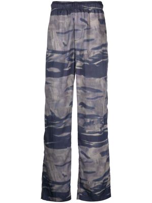 Diesel camouflage wide-leg trousers - Blue