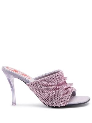 Diesel chainmail-detail open-toe sandals - Pink