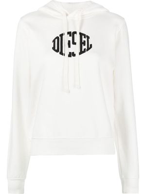 Diesel chest-logo jersey hoodie - White