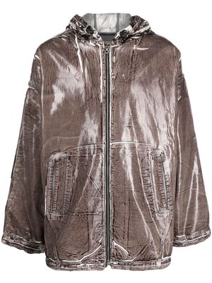 Diesel coated denim jacket - Brown