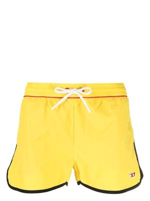 Diesel contrast-trim swim shorts - Yellow