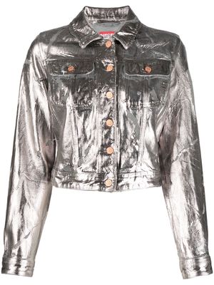 Diesel cropped metallic jacket - Silver