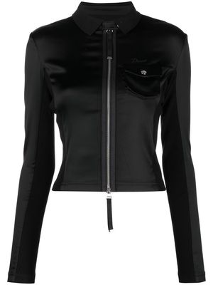 Diesel cropped zip-fastening sweatshirt - Black