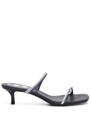Diesel crystal-embellished strap sandals - Black