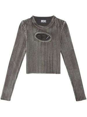 Diesel cut-out detail knitted jumper - Grey