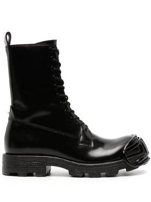 Diesel D-Hammer D lace-up leather boots - Black