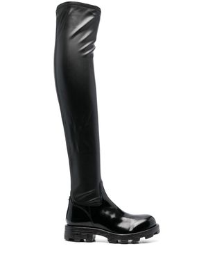 Diesel D-Hammer thigh high boots - Black