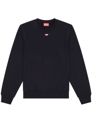 Diesel D-logo cotton sweatshirt - Black